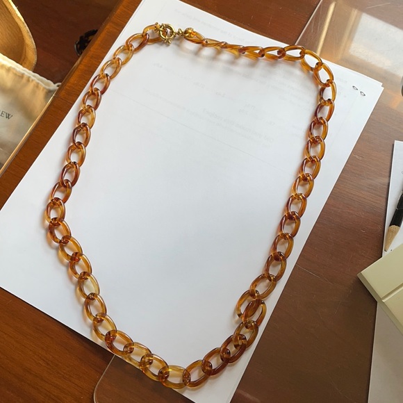 J.Crew tortoise chain link necklace